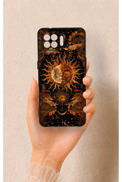 Vip Case Oppo Reno 4 Lite Uyumlu Mistik Güneş Desenli Silikon Kılıf