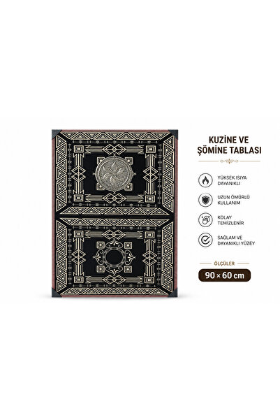 temiz iş 90x60 Kuzine ve Şömine Sobası Altlık Tablası