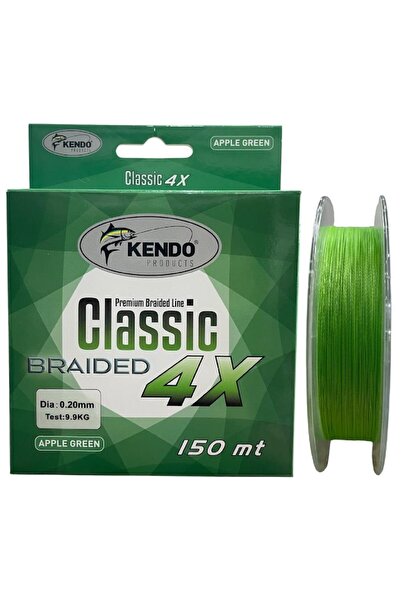Kendo Classic 4X 150mt 0.20mm 9.9kg Örgü İp Misina Açık Yeşil