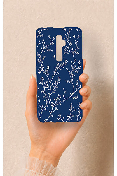 Vip Case Oppo Reno 2Z Uyumlu İnce Yaprak Dalı Desenli Silikon Kılıf