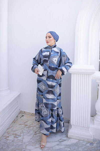 İmajButik Φόρεμα από βισκόζη με μισά κουμπιά στο μπροστινό μέρος, ελαστικά μα...