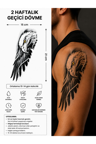 medink tattoo Gerçekci 2 Hafta KalıcıYarım Kol Kaplama Geçici Dövme Sticker T...