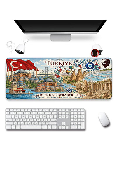 SonicTouch Mousepad pentru tastatură 40x90cm, fără cusături, neted, rezistent...