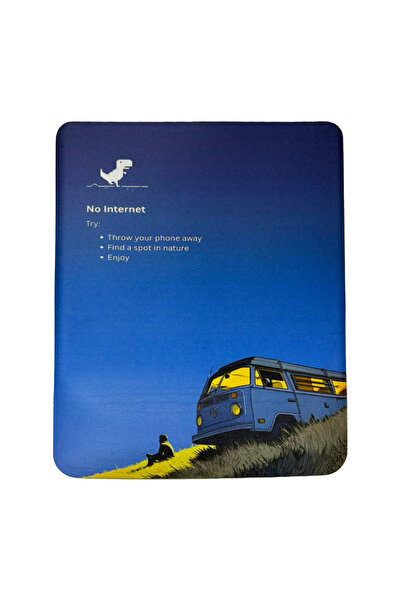 rakkun shop New No Internet Printed Wrist Supported Mousepad Square