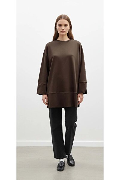 Puane 26Y20735 TUNİK BASİC SWEAT KAHVE