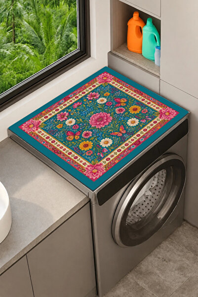 Valerine Life Clothes Dryer Top Organizer Mat Colorful Wild Flowers Liquid-Pr...