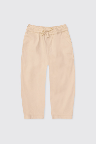 Panço Baby Boy Beige Trousers with Piping Legs