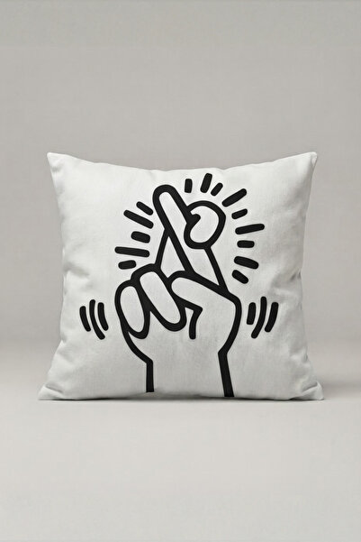 Generic Brand Black and White Hand Illustrated Throw Pillow Cover 107 – Hand ...