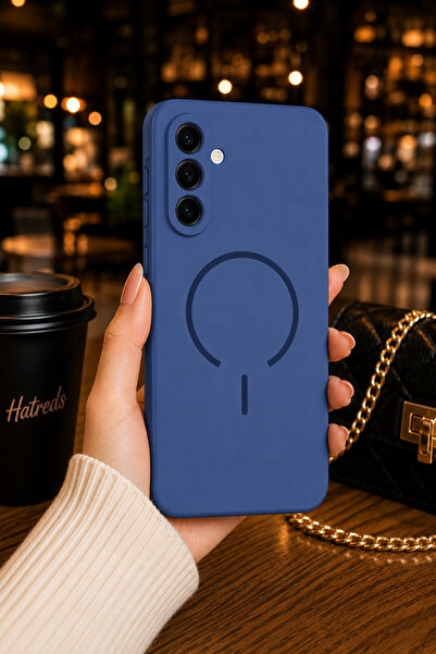 Hatreds Samsung Galaxy A25 Uyumlu M-Safe Şarj Uyumlu Kılıf - Lacivert
