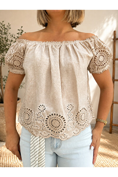 MARKAOUTLET Fisto detaylı madonna bluz standart