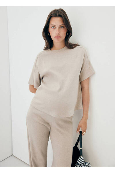MANGO Woman Maternity seam detail T-shirt