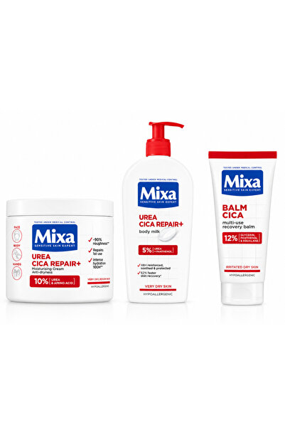MİXA مجموعة ميكسا يوريا سيكا ريبير+ للعناية المكثفة بالبشرة الجافة جدًا | لوش...