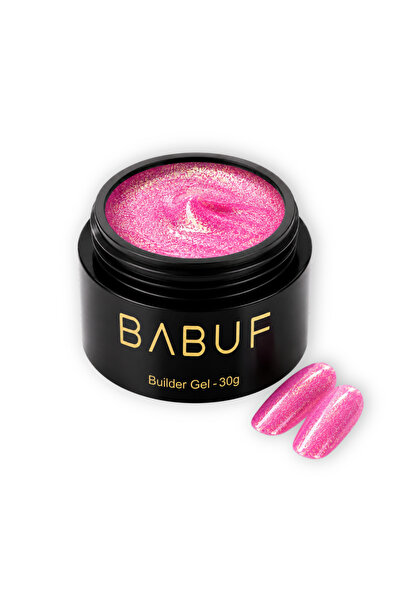 BABUF Gel de construcție autonivelant Mermaid Fuchsia Shimmer MBG7, 30 g