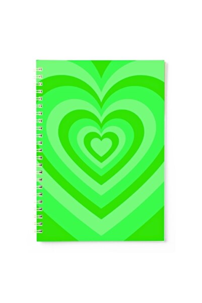 OEM Caiet Studentesc A4, Matematica, Spirala, 60 file, 80g/mp, Inimi, Verde, ...