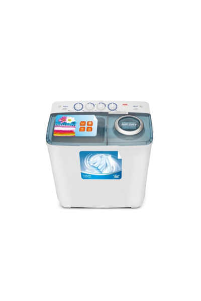HAAM Twin Tub Washing Machine 8 kg – Top Load – White – HWM8000-25N