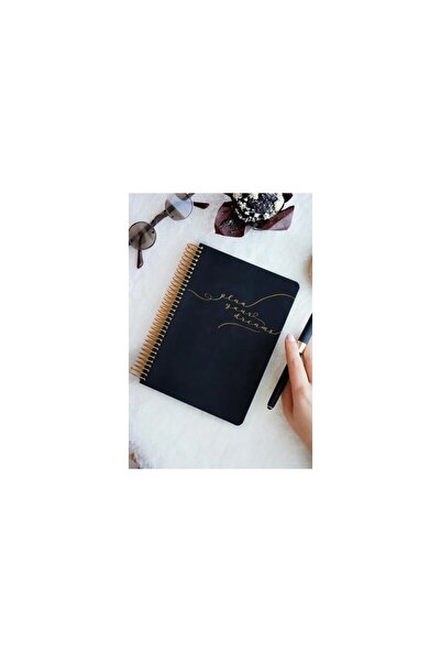 MTKardeşler Victorias Journals Vegan Leather A5 Spiral Undated Planner Agenda...