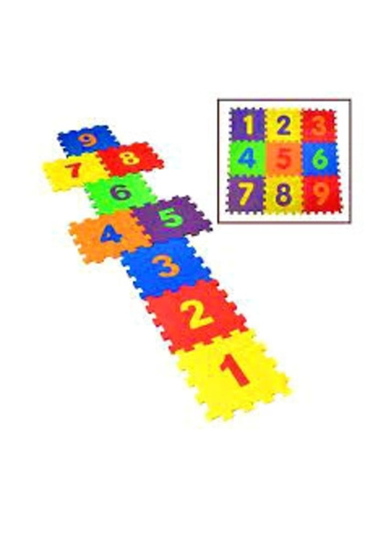 shopwave Multi-Digital 9-Piece Soft Floor Mat Tiles (5047)