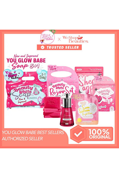 You Glow صابون بيوتي وايت للتبييض والتقشير الدقيق من بيب 5+1، بيوتي وايت، شيو...
