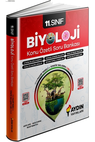 Aydın Yayınları Aydın 2027 11. Sınıf Biyoloji Soru Bankası Maarif Model