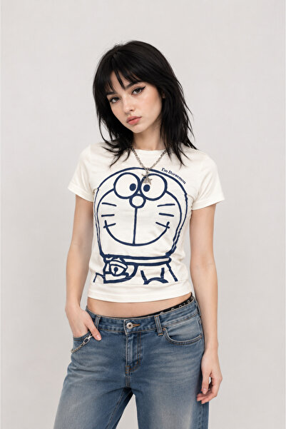 None Wear White Doraemon Unisex T-Shirt