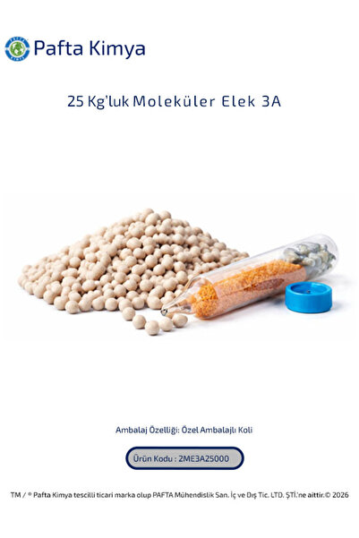 25 Kg. Moleküler Elek 3A (Potasyum A Tipi) 1 Adet