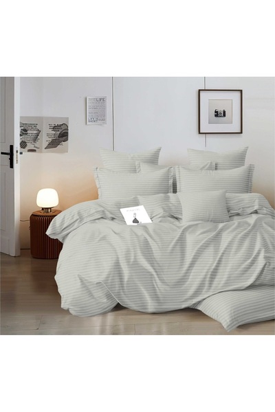 CHIRASO Set Lenjerie de Pat CHIRASO, 6 Piese, DAMASC, Cearceaf ELASTIC 180x20...