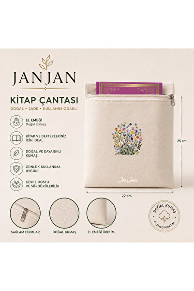 JANJAN NATURAL FABRIC omot za knjigu, periv omot za knjigu, omot za knjigu sa...