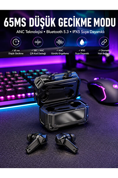 Lisinya Oyuncu Kulaklığı Yeni Nesil Gamer Kulaklık Gürültü Önleyici -