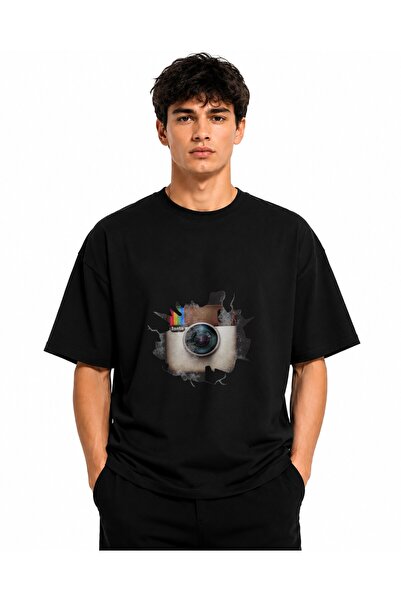 Inscriptie Tricou Unisex Bumbac Premium Casual " Instagram "