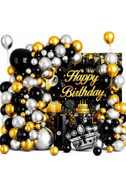 Generic Brand زينة بالونات عيد ميلاد بتصميم "Happy Birthday"، لافتة عيد ميلاد...