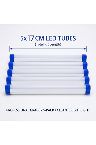 Primo Plus مجموعة شريط إضاءة LED نحيف بطول 17 سم (5 قطع)