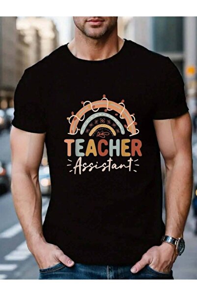 9TAY تي شيرت صيفي للرجال من القطن 100%، بتصميم قوس قزح، مناسب للمدرسين والطلا...