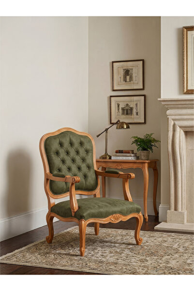 Gazzini Furniture Throne Fransız Still Klasik Ahşap Berjer