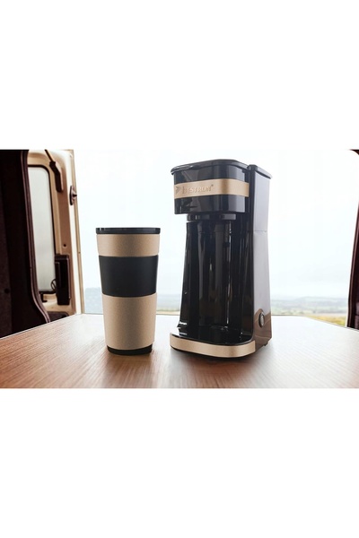 NO BRAND Cafetieră Bestron cu cană termoizolantă pentru 2 căni mari, 750 W