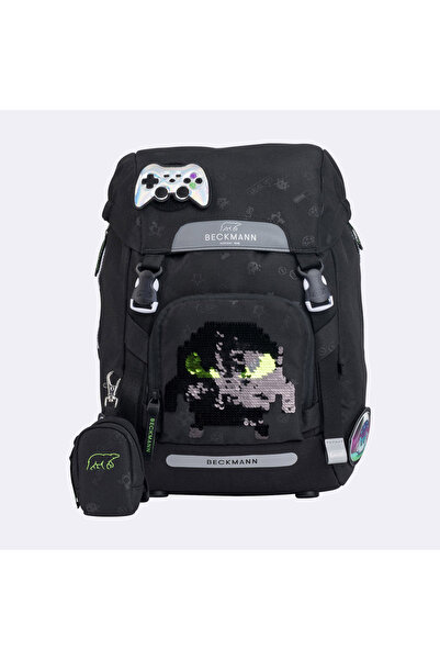 BECKMANN Rucsac, rucsac școlar ergonomic, Classic Pixel