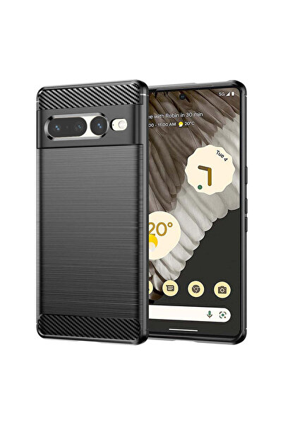 Techsuit Husă pentru Google Pixel 7 Pro, Silicon Carbon, negru - negru