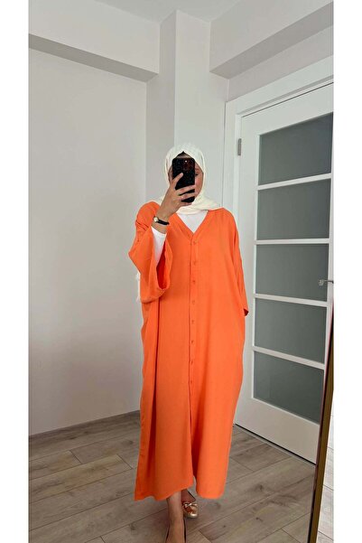 müqofficial Half Sleeve Long Cardigan - Orange