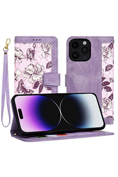 Techsuit Husă pentru iPhone 14 Pro Max, FlipCraft, mov - mov