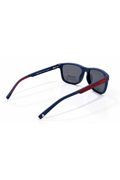 Fumes Raptor Men's Polarized Square Sunglasses | Matte Navy Blue Frame with R...