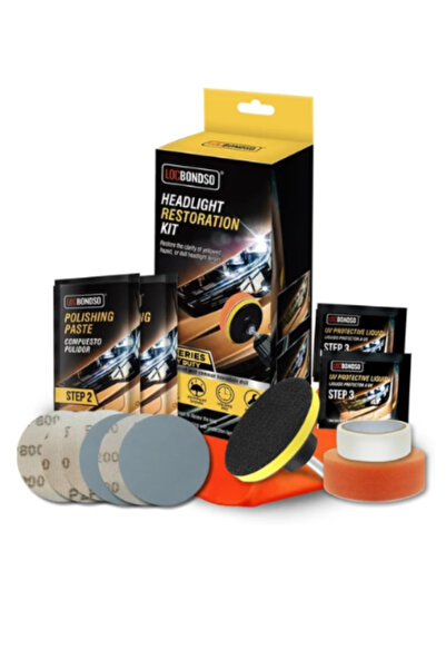 OEM 3-Step Headlight Cleaning and Polishing Top Bottom Set , Abrasive Discs, ...