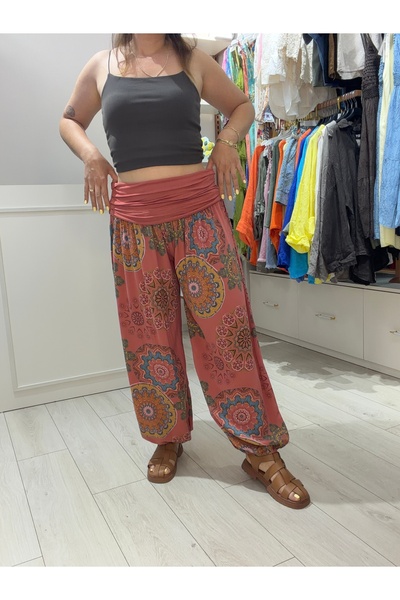 Han Atelier Mandala Desenli İtalyan Şalvar