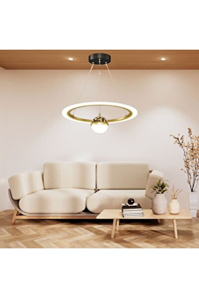 Laleluli Lustră LED, cu un cerc, cu constelația reflectată pe tavan, 39W