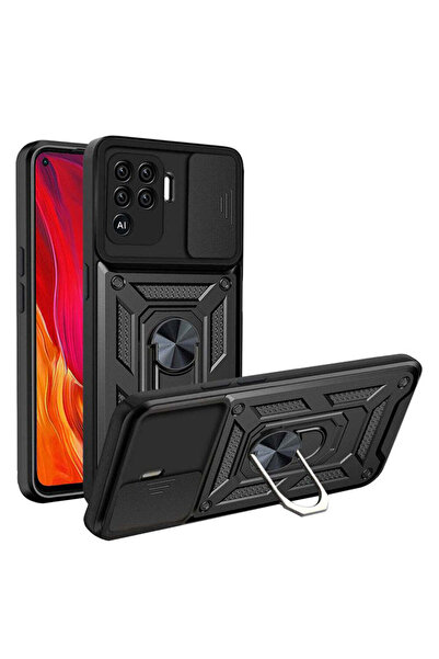 Techsuit Husă pentru OPPO Reno5 Lite, Seria CamShield, albastru - negru