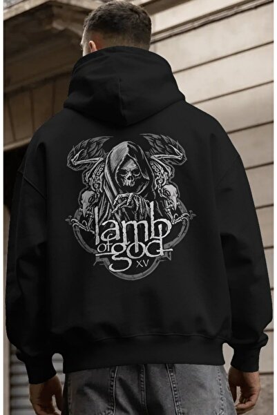 SEVBANO Lamb of God Rock Metal Music Band Back Printed Unisex Oversize Premiu...