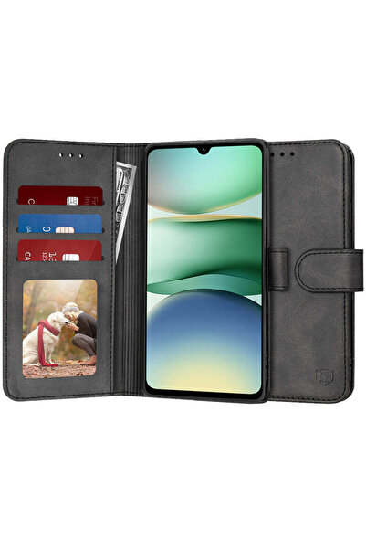 Techsuit Husă pentru Xiaomi Redmi A5 4G (Regional), tip agendă, negru - negru