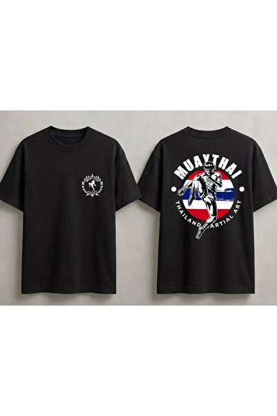 SVART WEAR Μπλουζάκι Unisex Oversize με στάμπα Muay Thai, 100% βαμβακερό