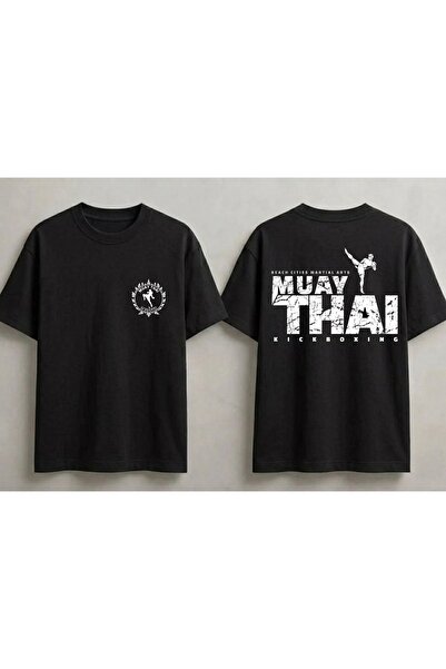 SVART WEAR Muay Thai Printed Unisex Oversize 100% Cotton T-Shirt