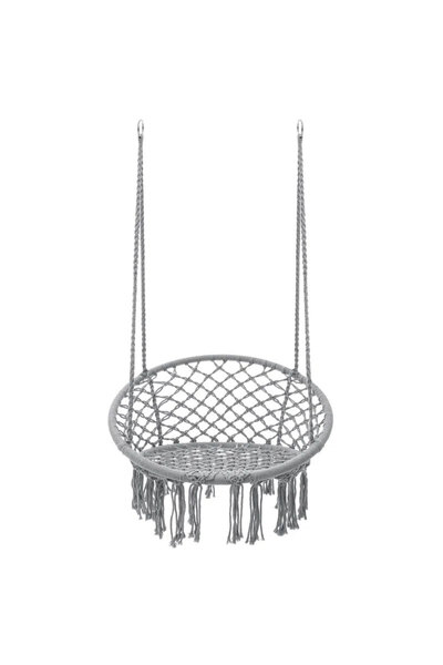 OEM Scaun Suspendat Tip Leagăn Rotund – cu Franjuri, 150 kg, pentru Casă și G...
