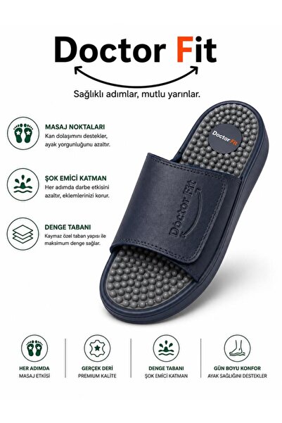 Doctor Fit Refleksoloji Rahatlatıcı,Akapunktur Masaj Terliği Lacivert Terliği...