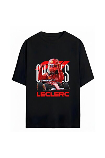 SVART WEAR Μπλουζάκι Charles Leclerc με στάμπα Unisex Oversize από 100% βαμβάκι